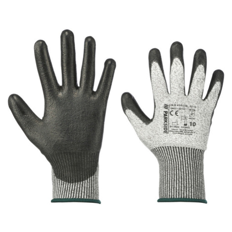 PARKSIDE® Pracovné ochranné rukavice proti porezaniu (veľkosť 10, zelená/sivá/čierna)