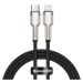 Kábel USB-C cable for Lightning Baseus Cafule, PD, 20W, 1m, black (6953156202061)