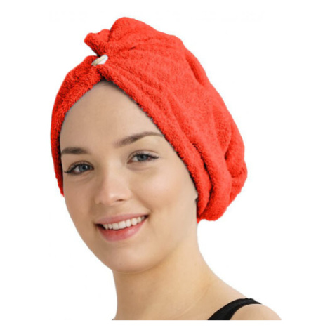 Rýchloschnúci froté turban na vlasy červená