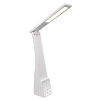 Biela LED stolová lampa s časovačom (výška  45 cm) Linus – Trio