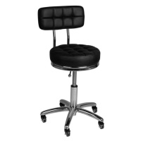 Kozmetická stolička s operadlom BeautyOne LUX Farba: čierna