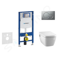 GEBERIT - Duofix Modul na závesné WC s tlačidlom Sigma01, matný chróm + Tece One - sprchovacia t
