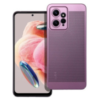 Xiaomi Redmi Note 12 4G, plastový zadný kryt, priedušný, dierovaný vzor, priedušný, fialový