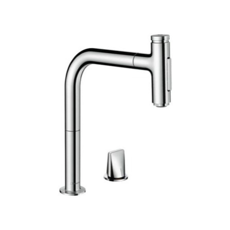 Hansgrohe Metris Select M71 drezová batéria s vyťahovacou sprškou chróm 73818000
