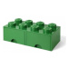 LEGO® úložný box 8 - so zásuvkami zelená 250 x 500 x 180 mm