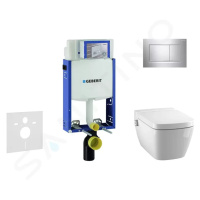GEBERIT - Kombifix Modul na závesné WC s tlačidlom Sigma30, lesklý chróm/chróm mat + Tece One - 