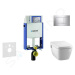 GEBERIT - Kombifix Modul na závesné WC s tlačidlom Sigma30, lesklý chróm/chróm mat + Tece One - 