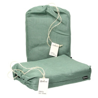 Dekoria Súprava posteľných ľanových obliečok Linen 220x200cm green, 220 x 200 cm/ 2 poszewki 80 