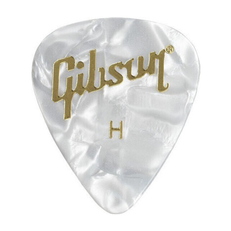 Gibson Pearloid Guitar Picks White Heavy