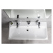 SAPHO - TORIDI keramické umývadlo 101x46,5cm, 2 otvory pre batériu, biela TU0222