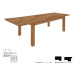 Drewmax Jedálenský stôl - masív ST302 / S90 - hrúbka 4cm / dub Prevedenie: D 160 x 75 x 90 cm