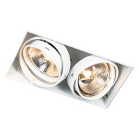 Zapustené bodové biele GU10 AR111 2-žiarovky bez výzdoby - Oneon