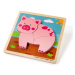 BIGJIGS Toys vkladacie puzzle prasiatko