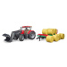 Bruder 03198 CASE IH Optum s prepravníkom na balíky