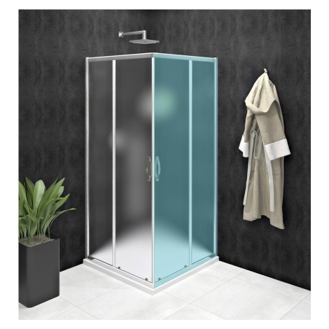 GELCO - SIGMA SIMPLY sprchové dvere posuvné pre rohový vstup 800 sklo BRICK GS2480