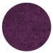 Kusový koberec Life Shaggy 1500 lila kruh Rozmery koberca: 120x120 kruh