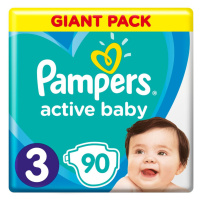 PAMPERS Active Baby Plienky S3, 6-10 kg, 90 ks