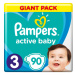 PAMPERS Active Baby Plienky S3, 6-10 kg, 90 ks