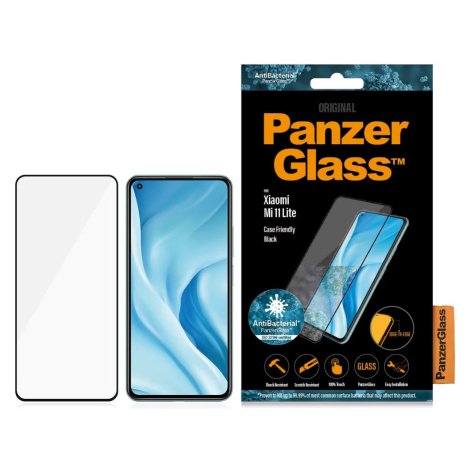 Ochranné sklo PanzerGlass E2E Regular Xiaomi Mi 11 Lite 5G, Case Friendly, Antibacterial black (