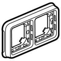 Rámček montážny 2-násobný IP55 sivá Plexo (Legrand)
