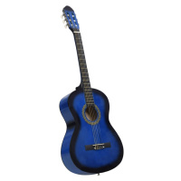 vidaXL Klasická gitara pre začiatočníkov modrá 4/4 39