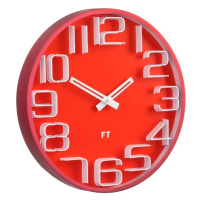 Dizajnové nástenné hodiny Future Time FT8010RD Numbers 30cm