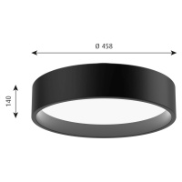 Louis Poulsen LP Circle stropné, Ø 45,8 cm čierne