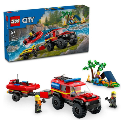 LEGO® City 60412 Hasičské vozidlo 4 x 4 a záchranný čln