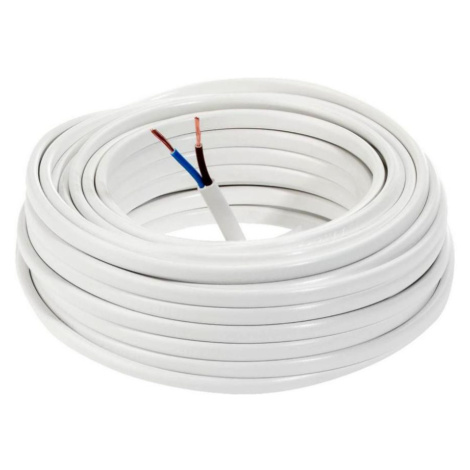 Elektrický kábel Omyp 2x0,75 biely, bubon 5m MERKURY MARKET