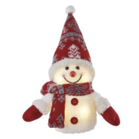 LED vianočný snehuliak Barney 25 cm teplá biela