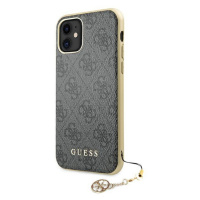 Plastové puzdro Guess na Apple iPhone 13 GUHCP13MGF4GGR 4G Charms Collection sivé