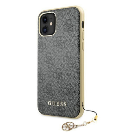 Plastové puzdro Guess na Apple iPhone 13 GUHCP13MGF4GGR 4G Charms Collection sivé