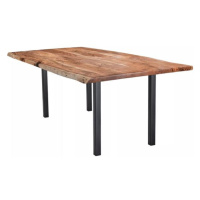 Sconto Jedálenský stôl GURU FOREST akácia/čierna, 120x80 cm