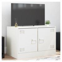 vidaXL TV skrinka biela 67x39x44 cm oceľ