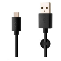 FIXED dátový a nabíjací kábel, USB-A -> USB-C, 20 W, dĺžka 2 m, čierna