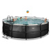 Bazén s filtráciou Black Leather pool Exit Toys kruhový oceľová konštrukcia 450*122 cm čierny od