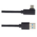 PREMIUMCORD Kábel USB typ C/M so zahnutým konektorom 90° - USB 3.0 A/M, 1m