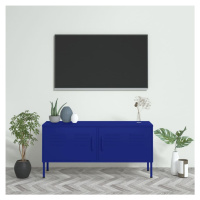 vidaXL TV skrinka námornícka modrá 105x35x50 cm oceľ