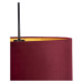 Závesná lampa s velúrovým odtieňom červená so zlatou 40 cm - Combi