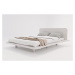 Biela dvojlôžková posteľ z bukového dreva 160x200 cm Japandic - Skandica