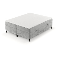 Sivá boxspring posteľ s úložným priestorom 200x200 cm Araya – Maison de Rêve