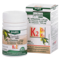 JUTAVIT Vitamín K2 120 µg, D3 2000 IU, K1 700 µg mäkké kapsuly 60 kapsúl