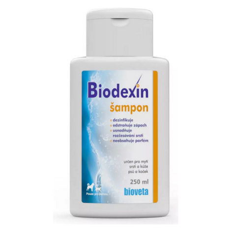 Biodexin šampón s chlorhexidínom pre psy a mačky 250ml Bioveta