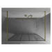 MEXEN/S - Kyoto Sprchová zástena WALK-IN voľne stojaca 140 x 200, čierna vzor 8 mm, zlatá 800-14