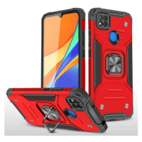 Odolné puzdro na Xiaomi Redmi 9C/10A Ring Armor červené