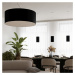 Čierne stropné svietidlo so skleneným tienidlom ø 70 cm Volta - Nice Lamps