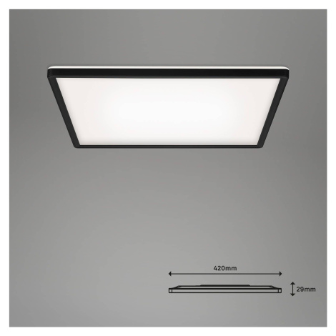 LED stropné svietidlo Slim smart black dim CCT 42x42cm Briloner
