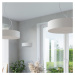 Biele stropné svietidlo s textilným tienidlom ø 90 cm Herra – Nice Lamps