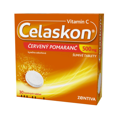 CELASKON 500 mg červený pomaranč 30 šumivých tabliet