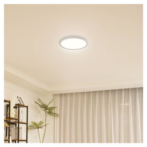 Lindby LED stropné svietidlo Deika, 30 cm, biele, plast, CCT